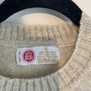 Vintage 100 % Wool Kings Road Sears Men’s Store Cream Sweater Size Medium